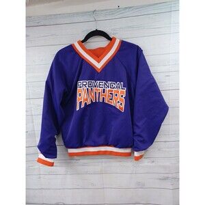 Vtg Varsity Spirit Provence Panthers Cheerleader Pullover Jacket Purple Sz Small